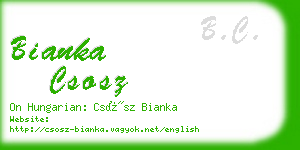 bianka csosz business card